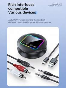 XF.Meraki Music Player, Bluetooth 5.2 Receiver, Home Stereo Bluetooth Speaker, RCA And 3.5mm AUX Output, Wireless Audio Adapter, Radio, MP3, Car Accessories - Bluetooth Audio Adapter - View 4