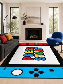 1pc Game-Themed Rug Is Perfect For Game Enthusiasts' Home Decor Living Room And Bedroom It Features Soft Skin-Friendly Plush Comes In Multiple Sizes Is Fluffy And Comfortable And Is Washable - Multicolor - View 8