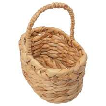 Gift Basket With Handle - Water Hyacinth Easter Home Décor, 7.5 X 8.25 - Oval - View 2