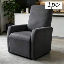 1pc Single Person Lounge Chair Cover, Elastic Full Coverage Lounge Chair Cover (With Side Pockets), Suitable For All Seasons, Pet Friendly, Suitable For Home Or Hotel Use - Blue - View 7