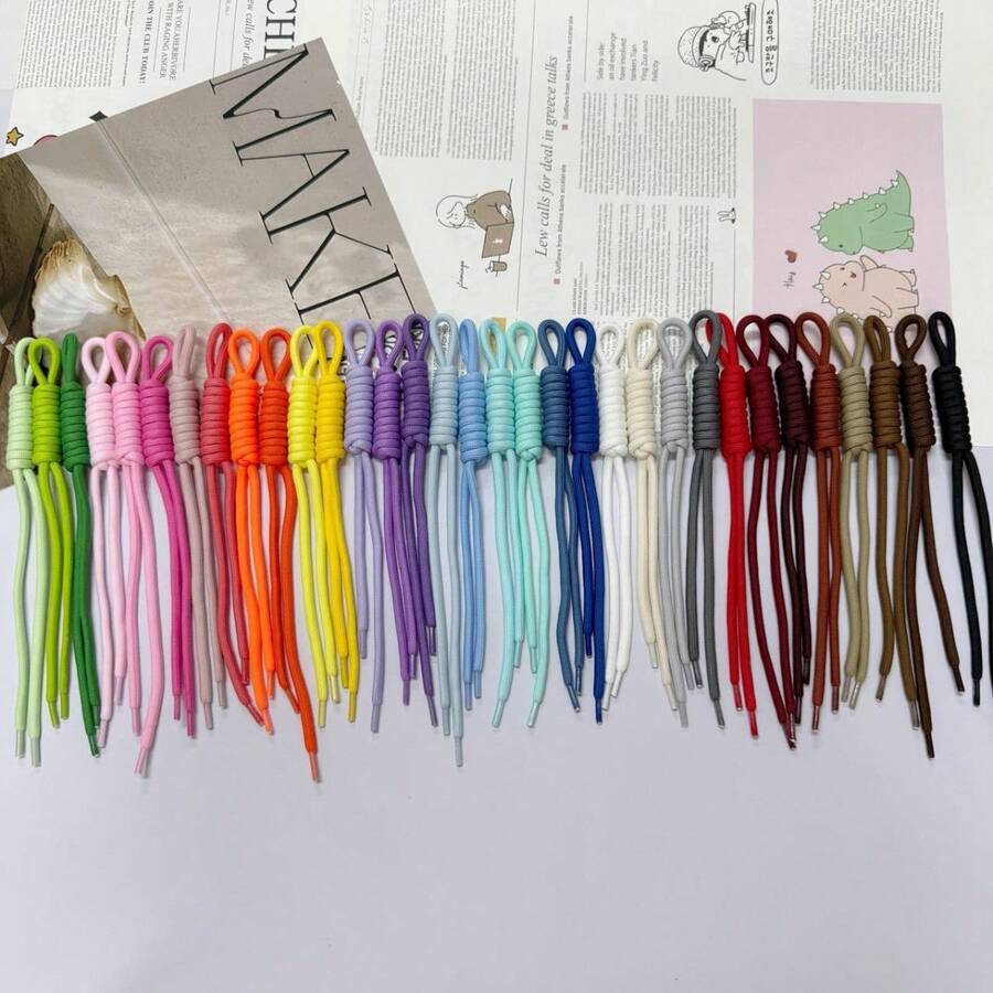 10/20pcs Nylon Rope DIY Handmade Weaving Set, Suitable For Backpack Accessories Handmade Materials And Handmade Jewelry Making, Perfect Valentine's Day Gift - Solid Color Nylon Rope - View 1