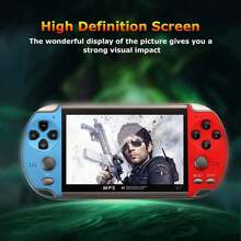 X7 4.3 Inch HD Screen Mini Portable Video Game Console Handheld Game Player Dual Joystick Built-In 1000 Games MP5 Game Controller TV Output - View 8