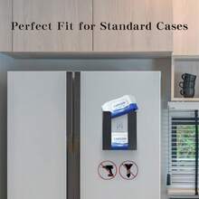 4.33 Inch Wide Magnetic Paper Towel Holder For Fridge, Magnetic Dryer Sheet Holder, Glove Box Holder For Kitchen, Black - Black - View 4