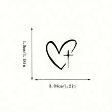 Pegatina de coche con cruz y corazón, impermeable, calcomanía para espejo retrovisor, decoración de auto de fe cristiana y religiosa en vinilo - A - Ver 5