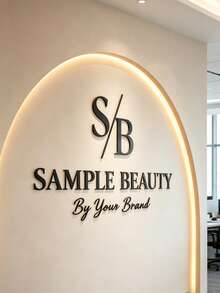 Custom Office Wall Sign, Custom Logo, Beauty Salon Sign, 3D Mirror Acrylic Business Sign, Laser Cut Wall Sign, Reception Office Decor, Spa Clinic Signage, Personalized Metallic Texture Acrylic Sign, Minimalist, Quiet Luxury Aesthetic - Multicolor - View 7