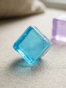 Solid Color Ice Cube Squeeze Toy Transparent Square Release Toy Stress Relief Soft Squeeze Toy Slow Rebound Finger Sensory Toy Gift Bag Filler Desk Decor Holiday Birthday Gift Party Favor - Solid Color Square - View 6