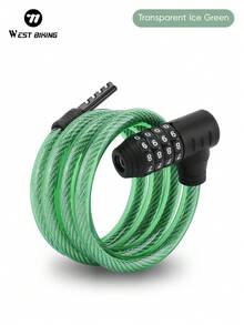 WEST BIKING 1m Color Bike Combination Lock Waterproof And Durable PVC Wrapped Steel Cable Cycling Anti Theft Gear - Multicolor - View 18