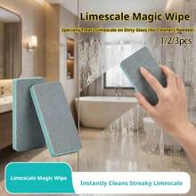 Magic Descaling Cleaning Brush, 1/2/3/4/6pcs Multi-Functional Bathroom Glass, Mirror And Shower Tile Cleaning Tool, Powerful Removal Of Water Stains, Water Marks And Limescale Window And Sink Brush, Faucet Cleaner - Cleaning Wipe - View 1