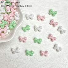 10mm Acrylic Macaron Color Small Bow DIY Mobile Phone Chain Hair Accessories With Separated Beads Accessories Material Loose Beads - Multicolor - View 29