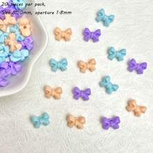 10mm Acrylic Macaron Color Small Bow DIY Mobile Phone Chain Hair Accessories With Separated Beads Accessories Material Loose Beads - Multicolor - View 44