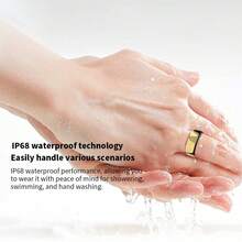 Lightweight & Comfortable Smart Ring, Gesture Sensing Remote Control, Slim Bezel Design, Support Multiple Sports Modes, Real-Time Activity Tracking, IP68 Waterproof, Camera Control, Unisex - Black - View 5