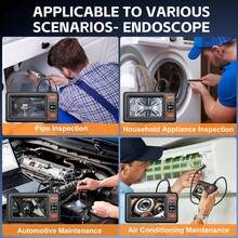 Endoscope Camera With Light, 4.3-Inch IPS Display Borescope Inspection Camera, 1920P HD With 8 LED Lights, 16.5ft Semi-Rigid Reach, Endoscope - A - View 6
