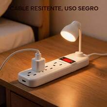 Simple Electric Plug For Home And Office - White - View 4