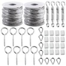 30M Stainless Steel Wire Rope Cable Hooks Hanging Kit Garden Railing Rope Roll - VJE0399 - View 8