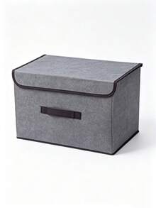1 Multifunctional Storage Box, Fabric Storage Box, Foldable, With Lid, Suitable For Home Clothing Storage, Toy Organization, Bedroom Storage, Organizing And Storage, Bed Bottom Clothing Storage Box, Bedroom Essentials - Light Grey - View 7
