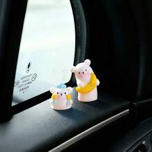 4件組創意可愛魔力熊車用儀表板桌面擺飾 DIY 車內裝飾 辦公桌電腦螢幕景觀裝飾配件 - 魔法熊 - 查看 2