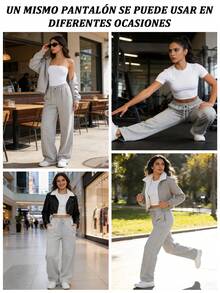 Women Sweatpants - Light Grey - View 7