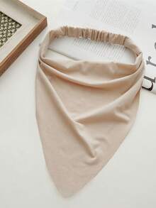 1Pc Solid Color Non-Slip Triangle Scarf Sweat-Absorbing Women's Headband UV Protection Neck Guard Breathable Sweat Towel - Multicolor - View 5