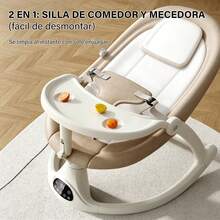 Smart Electric Baby Rocker With Timer Function, 5 Rocking Speeds, Bluetooth Music, And Mosquito Net - Pink - View 4