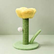 1pc Tulip-Shaped Cat Scratching Board With Sisal Rope, Pet Cat Scratching Post Toy - Multicolor - View 6