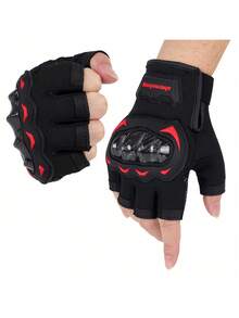 Sleek Driving Gloves With Shockproof Shell And Anti Slip Dots Lightweight Outdoor Gloves For Bikers Fingerless Cycling Gloves Great For Biking And Gym Workout Motorcycle Gear Women Gloves - Multicolor - View 2