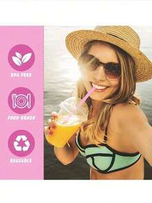 1-2 Reusable Silicone Straws With Storage Box - Foldable And Portable, Perfect For Travel And Parties - View 6