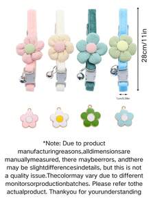 1pc Flower Decor Pet Collar With Pendant, Suitable For Small Cats And Dogs, Decorative Leash Function (Neck Circumference 20-31cm) - Pink - View 10