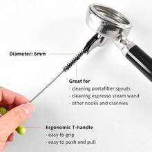 Espresso Machine Cleaning Brush Set - 5 Pieces Coffee Cleaning Brush Natural Bristles Wooden Brush For Coffee Grinder And Nylon Brush For Espresso Machine Cleaning - Black - View 6