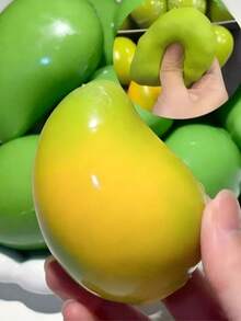 Mainan Bola Pereda Stres Mangga Kulit Renyah Buatan Tangan, Bola Mangga Lembut Renyah yang Berubah Warna, Mainan Pereda Stres Sensorik ASMR, Jika Anda Memilih Gaya Blok, Silakan Pilih Opsi Kedua. - MultiWarna - View 8
