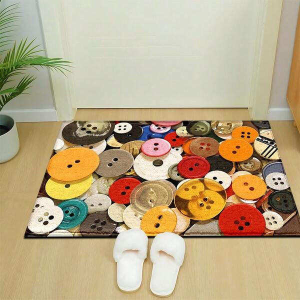 2D Printed Pattern, Bedroom Door Mat, Daily Decorative Floor Mat For Home Entrance, Porch, Indoor - Soft, Durable, Machine Washable Floor Covering, Suitable For Living Room, Bathroom, Bedroom, Game Room, Laundry Room, Dorm Decor