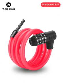 WEST BIKING 1m Color Bike Combination Lock Waterproof And Durable PVC Wrapped Steel Cable Cycling Anti Theft Gear - Multicolor - View 15