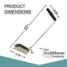 Extra Large 3-Piece Deep Fryer Cleaning Set 31" Rod And Bristle Brush, Stainless Steel Crumb Scooper, Heat-Resistant To 750°F, Rust-Resistant, Durable, Perfect For Food Service, By FryOilSaver Co - As Pic - View 6