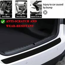 Universal Rear Bumper Guard Strip PVC Rubber Protective Strip Car Trunk Threshold Strip Decorative Bumper Reinforcement Protection Strip - A - View 2