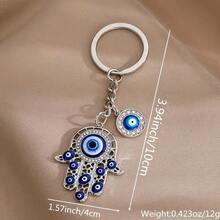 1pc Türkiye Blue Eye Keychain Vintage Hollow Alloy Bag Pendant - View 4