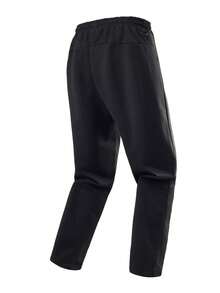Men's Spring/Autumn Sports Long Pants, Comfortable And Sweat-Absorbent, Straight Leg, Suitable For Running, Basketball, Soccer And Gym Workouts - Black - View 10