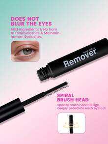 Black Lash Remover Gel With Precision Brush, Eyelash Extension Glue Remover Tool In Tube Packaging, Easy To Use For False Eyelashes - Multicolor - View 6