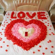 2000pcs Romantic Red Rose Petals - Wedding And Valentine's Day Decoration Gift - Multicolor - View 2