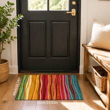 1 pieza Alfombrilla de cocina de tierra de diatomeas con patrón de rayas 2D de colores, alfombrilla de secado rápido y absorción rápida antideslizante para cafetera y alfombrilla de secado de platos, adecuada para encimera de cocina y decoración del hogar - Multicolor - Ver 9
