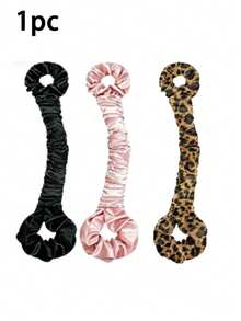 1 Stück multifunktionales Satin-Haarband zum hitzefreien Locken, nahtlose Lockenrolle mit Haargummi, mittleres Cremepink, hitzefreies Locken-Styling-Set zum Schlafen - Einheitsgröße - Übersicht 8