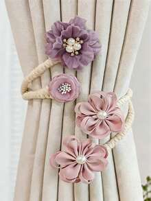 1pc Home Decor Flower Pearl Curtain Tieback, Creative Multi-Functional Curtain Tie, Sheer Curtain Storage Clip, Decorative Accessory Tie - Multicolor - View 17
