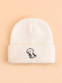 1pc Toddler Boy Simple Dinosaur Knit Beanie, High Elasticity Warm Hat, Suitable For 1-3 Years Old Baby Daily Outdoor Use - Multicolor - View 8