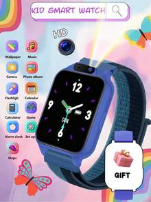 2026 Smart Watch For Teens, 300mAh Battery, 18 Built-In Educational Games, Touch Screen, USB Interface, Camera, Pedometer, Calendar And Alarm Clock - Multi-Color Silicone Strap, Sports Design, Suitable For 6-12 Years Old Children, Perfect Gift For Halloween And Christmas, Fun Learning Tool, Fashionable Teen Watch, Comfortable To Wear, Interactive Device, Specially Designed For Teens - 彩色 - 查看 13