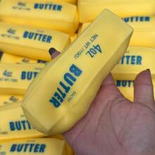 Crispy Butter Stick Squeeze Toy - Ultra-Realistic Slow Rebound Silicone Stress Relief Toy, Suitable For Desktop Pressure Relief And ASMR Sensory Play - Stress Relief Decorative Gift - 彩色 - 查看 3