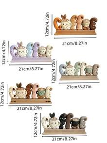 1pc Wooden Coffee Sign Tabletop Decor, Cute Cartoon COFFEE Letter Decorative Plaque, Farmhouse Style Coffee Bar Accessory, Coffee Station Desktop Centerpiece Ornament, Suitable For Kitchen Countertop, Home Coffee Shop Decoration - 1PC - View 6