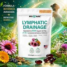 MVPCARE Drenaje Linfático 6000mg – 27 en 1, 120 Cápsulas. Alivia el edema y la fatiga, activa el metabolismo y mejora la circulación linfática. Suplemento integral para tu bienestar diario. - Paquete de tres piezas - Ver 7