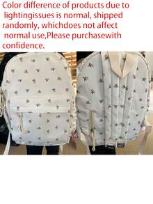 6pcs/1pc Soft Fabric Backpack Set, Macaron Color Floral Forest Fresh Style Soft Girl Backpack, Lightweight Casual Daily Use Bag, Suitable For Teenage Girls And Women, Multi-Functional School Bag, Applicable For Campus Daily Commute, Spring/Summer/Autumn Travel - Multiple Styles - View 12