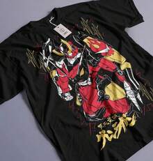 Graphic Tee Anime For Men - Sommer Tops Oversize, Art Kamen Rider Kuuga Black & Red, Design For Tokusatsu Fan​ - 黑色 - 查看 2