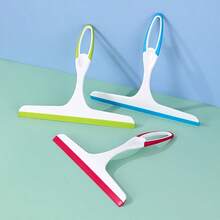1pc PP Material Handheld Glass Squeegee, Suitable For Shower Doors, Bathrooms, Windows, Car Glass Water Removal, Basic Household Cleaning Supplies - Multicolor - View 4