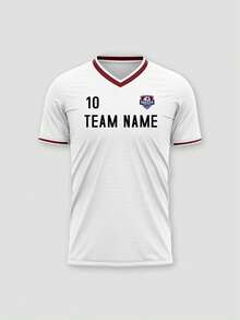 1PC Customized Personalized Football Jerseys Customized Names And Numbers, Logos, Fan Sports Training Clothes Spanish National Valencia - White - View 3