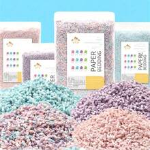 500g 彩色紙顆粒倉鼠墊料，吸水除臭、防潮保暖，適合冬季使用 - 查看 1